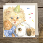 Quadratische Karte - Wer hat so viel Glück mit einer Karotte zum Geburtstag?