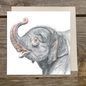 Quadratische Karte - Elefant; "Hast du mich nicht kommen gehört"?