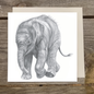 Quadratische Karte - Elefant; „Dann komme ich zu dir“!