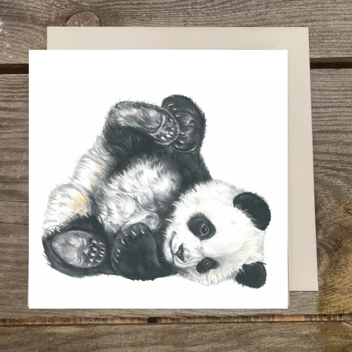 Quadratische Karte - Wer liebt den faulen Panda nicht?