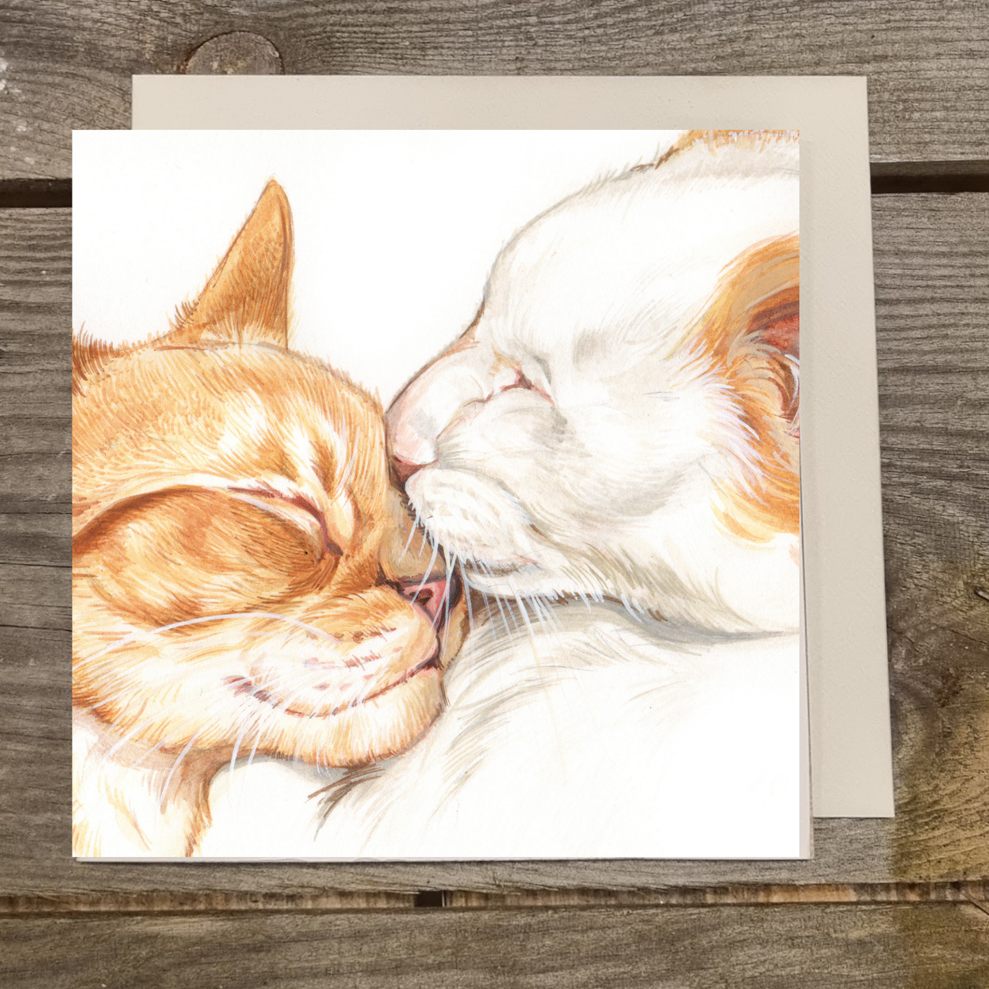 Vierkante kaart - Kattenliefde..