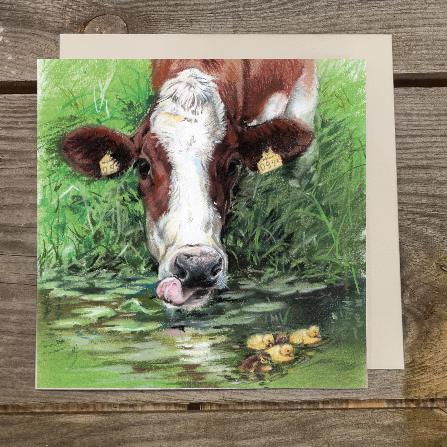 Vierkante kaart - Wie heeft er behoefte aan een oude koe uit de sloot, als er nieuwe gewoon naast staan?
