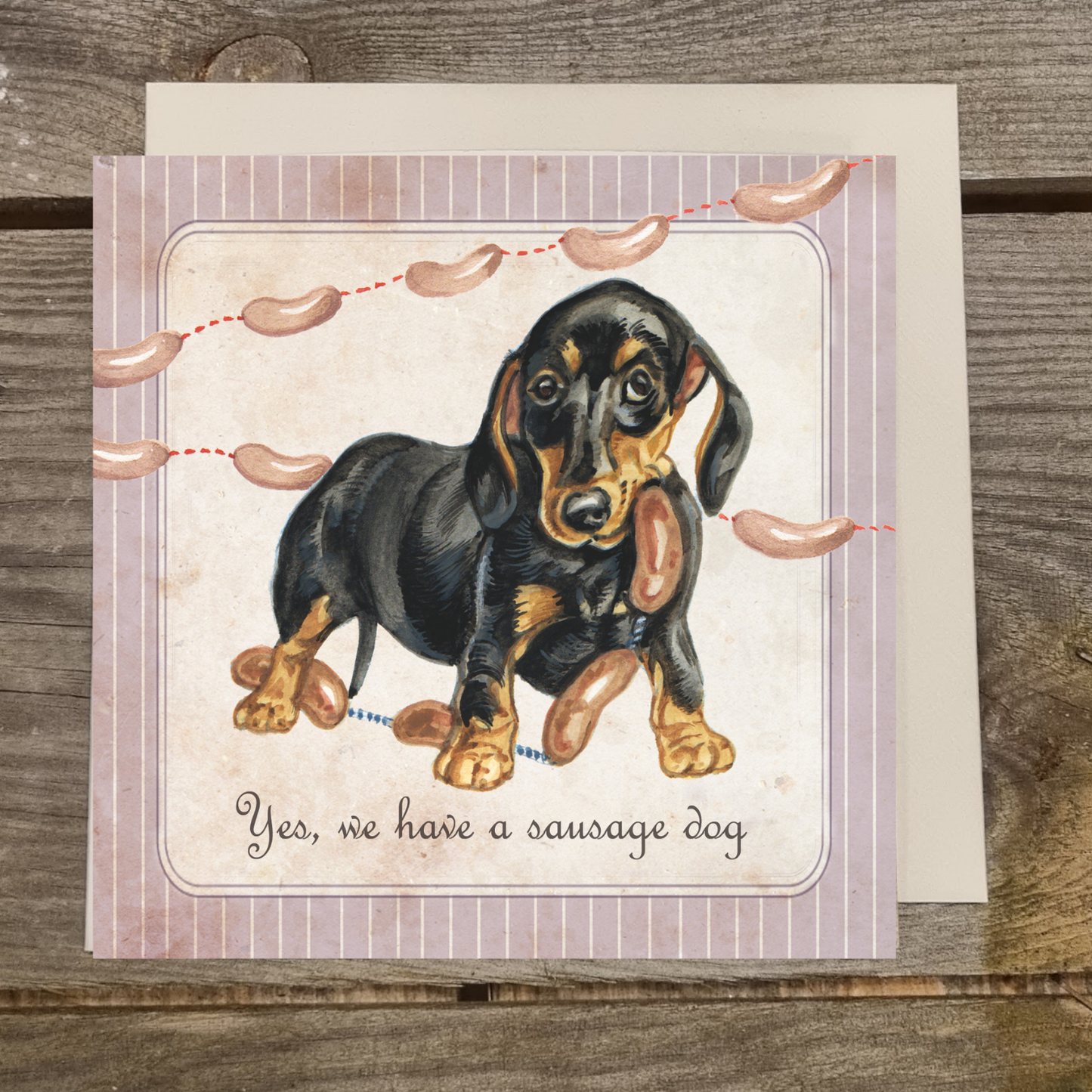 Vierkante kaart - Zal het nooit afleren.. (Teckel/ Dachshund)