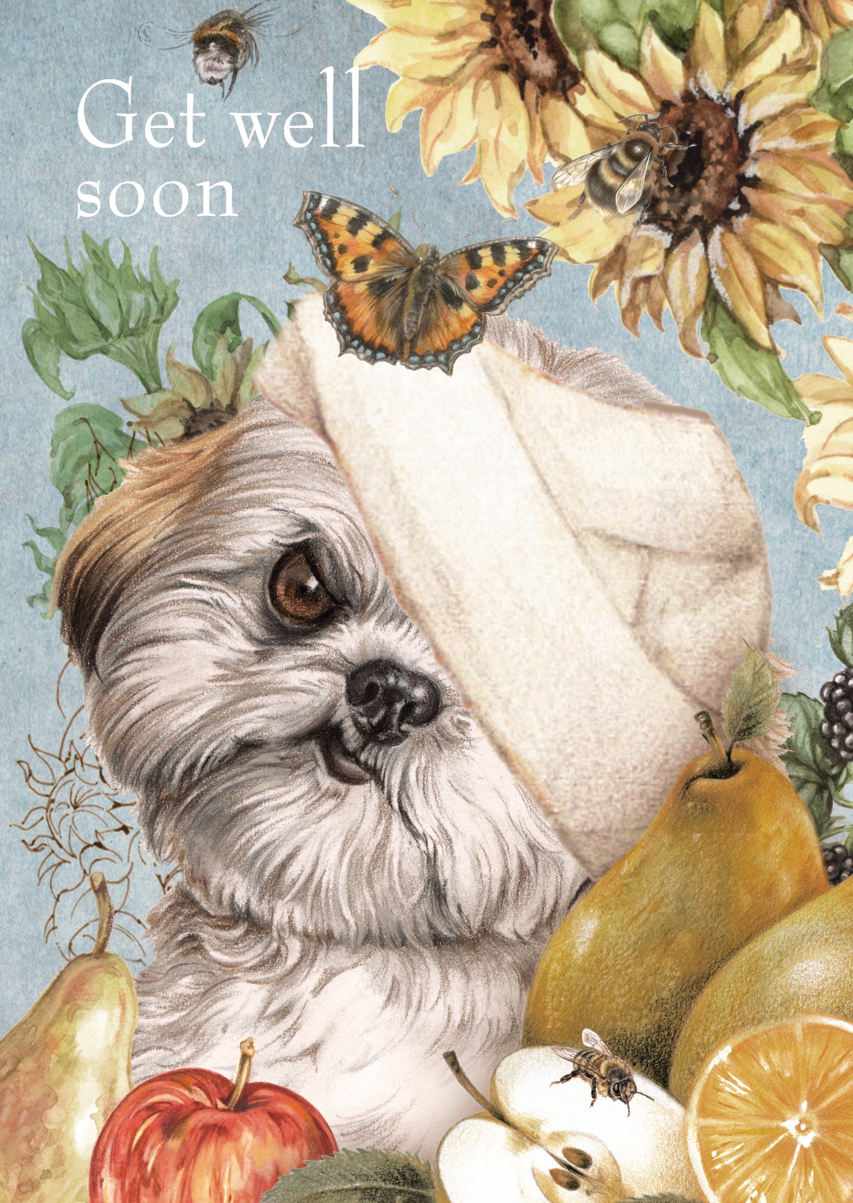 Staande klapkaart thema - Get well soon