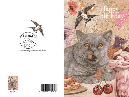 Staande klapkaart thema - Happy Birthday