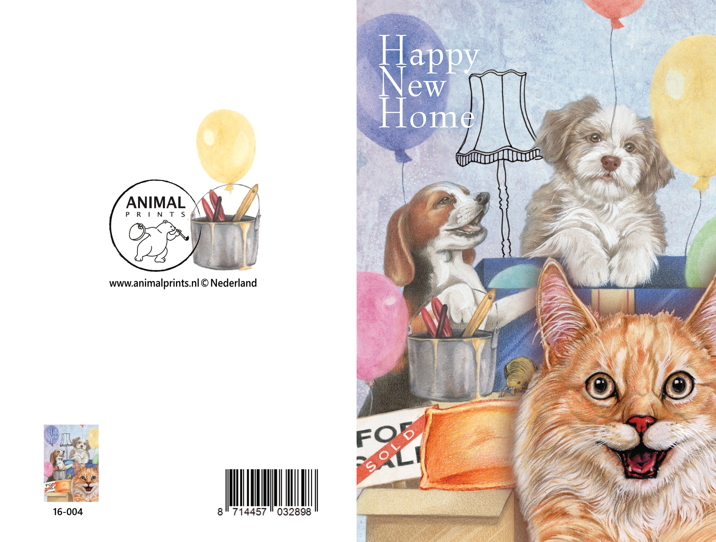 Staande klapkaart thema - Happy New Home