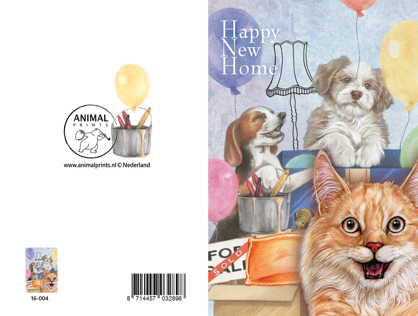 Staande klapkaart thema - Happy New Home