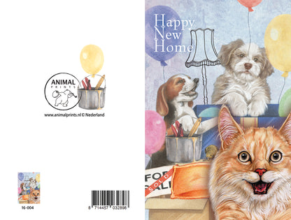 Staande klapkaart thema - Happy New Home