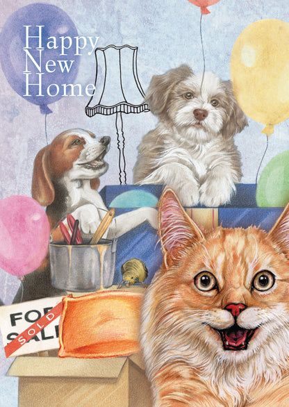 Staande klapkaart thema - Happy New Home