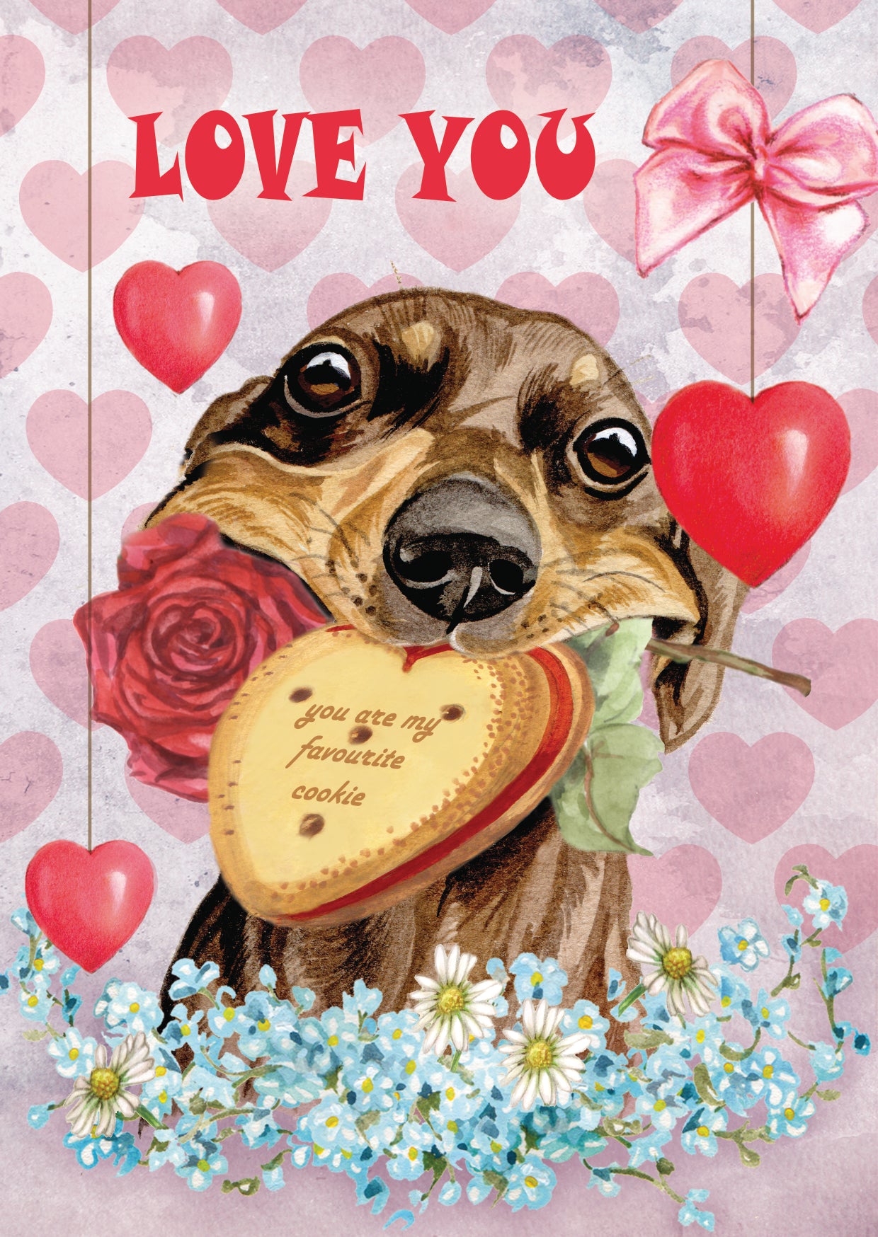 Staande klapkaart thema - Love You