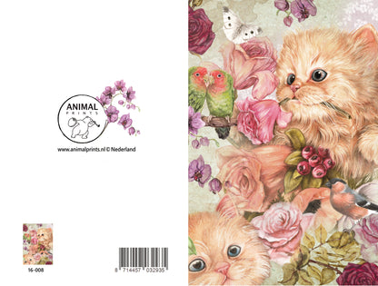 Staande klapkaart thema - Flowers everywhere