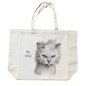 Einkaufstasche aus Baumwolle mit Aufdruck – Katze – Meine Tasche