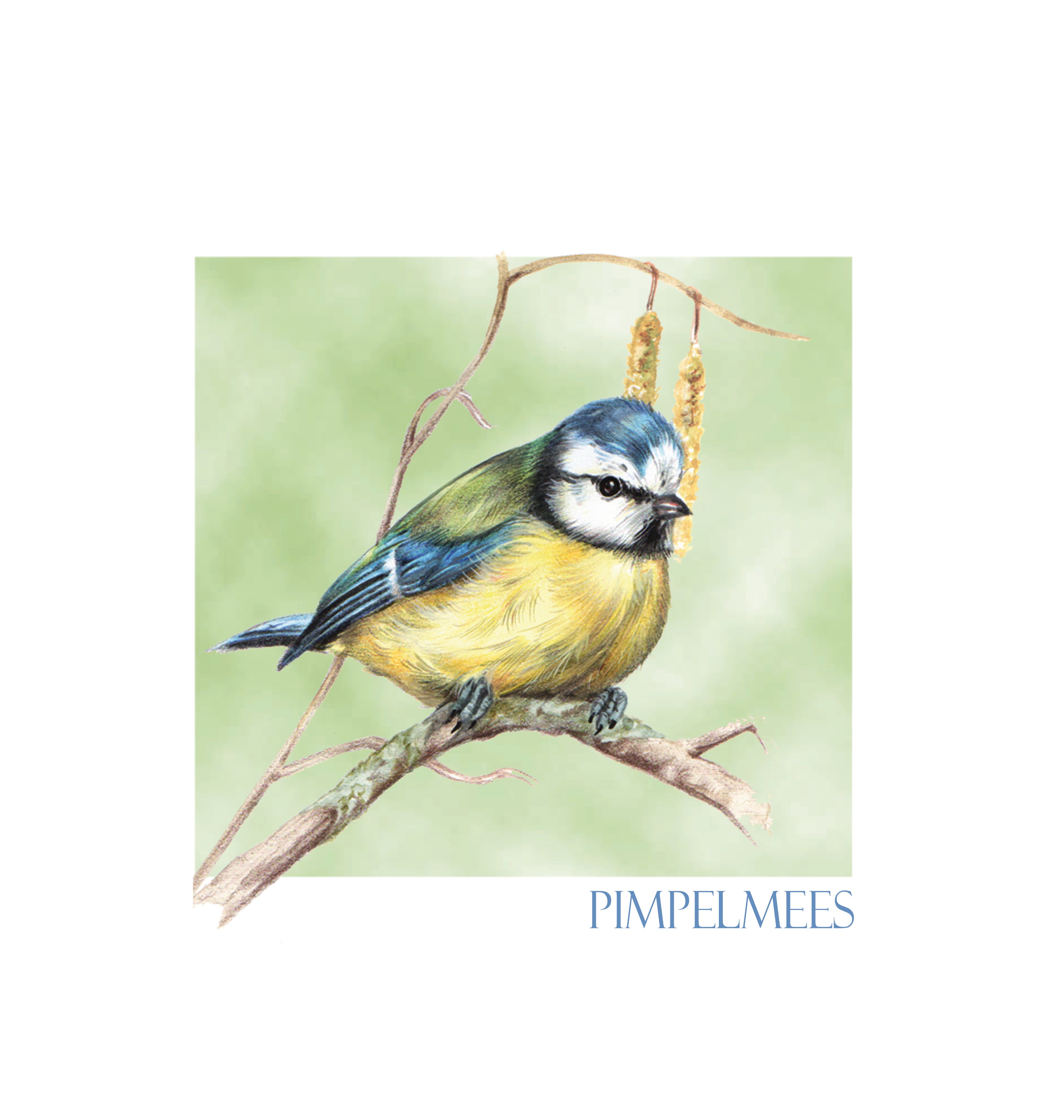 Katoenen winkelshopper met bedrukking - Pimpelmees