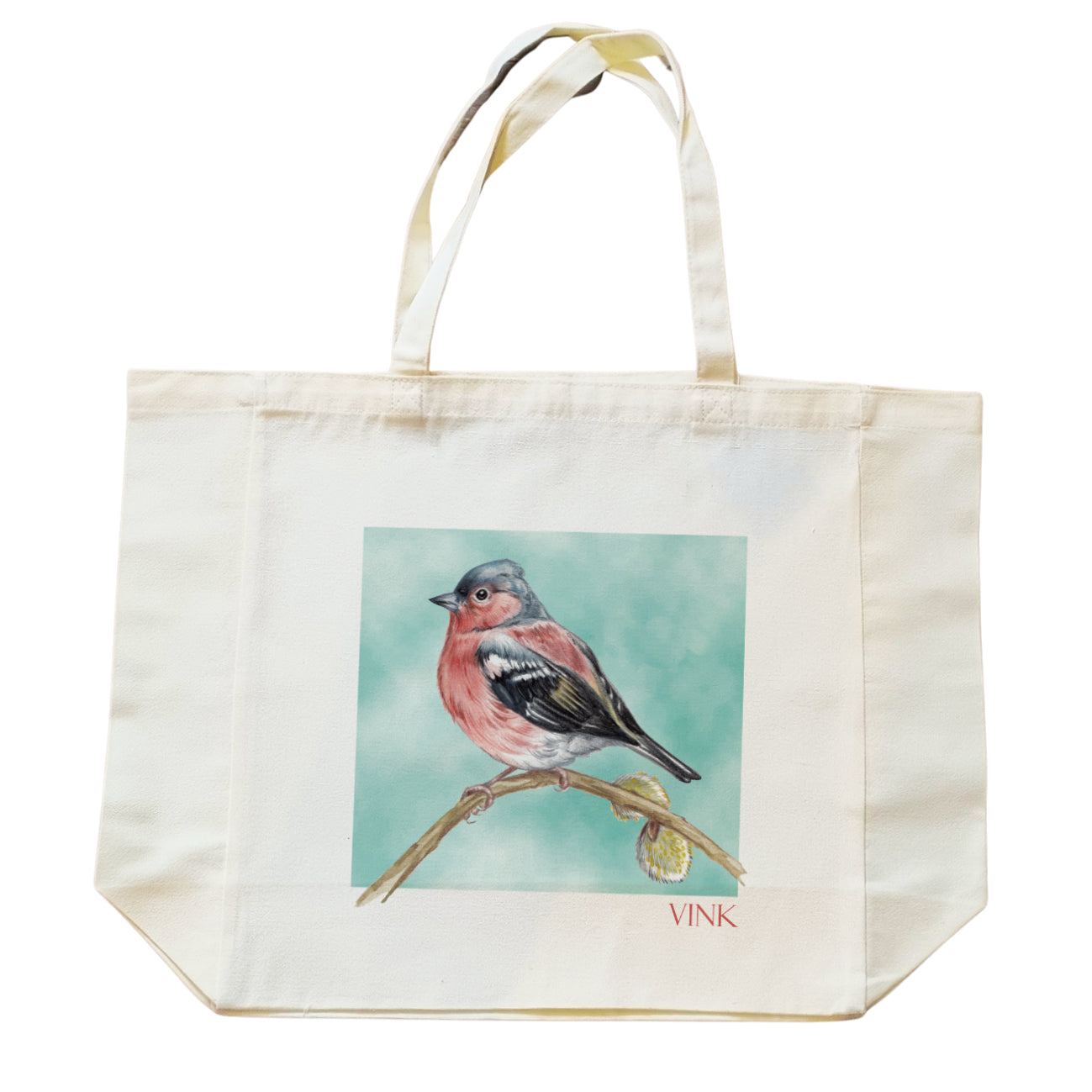 Katoenen winkelshopper met bedrukking - Vink