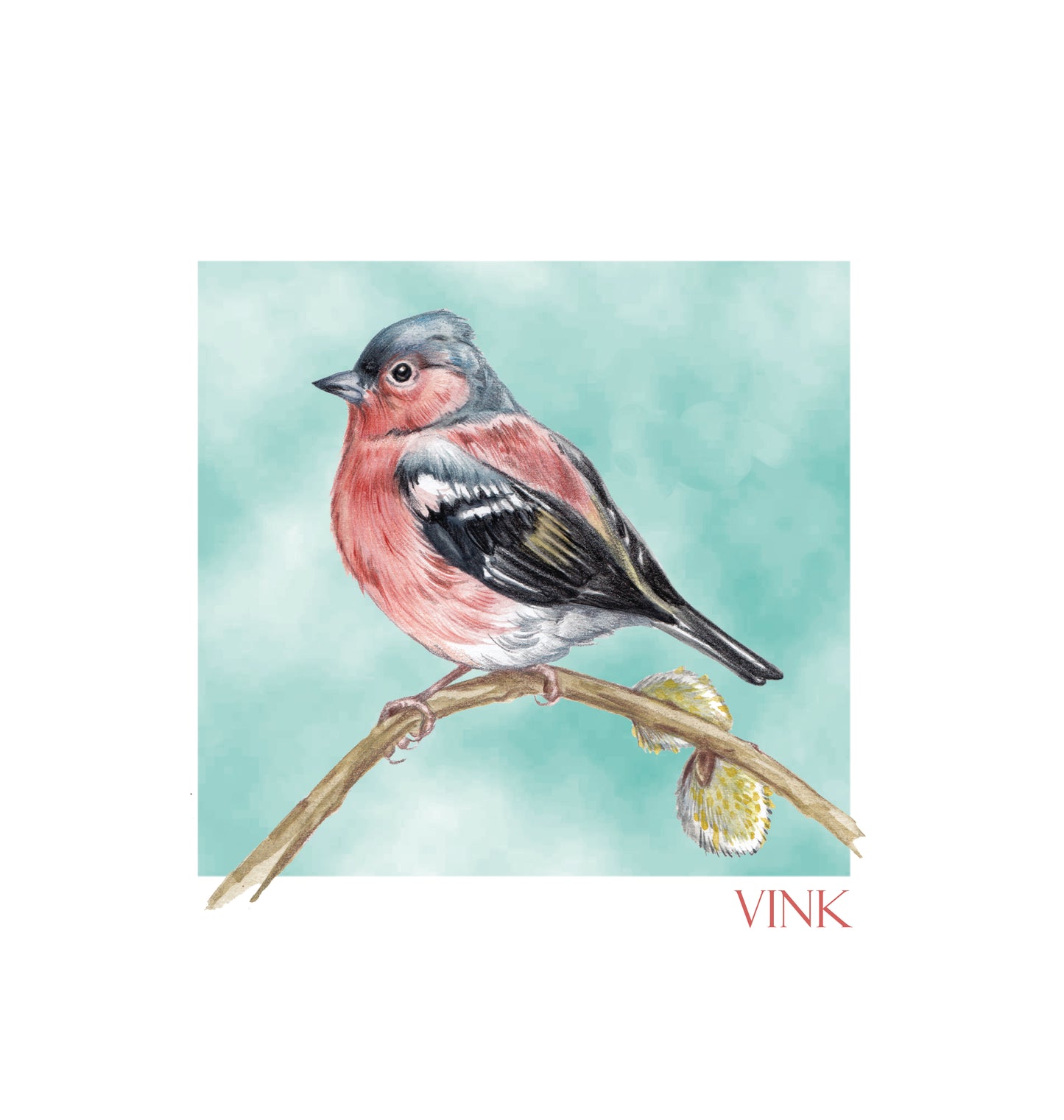 Cotton shopping bag with print - Vink