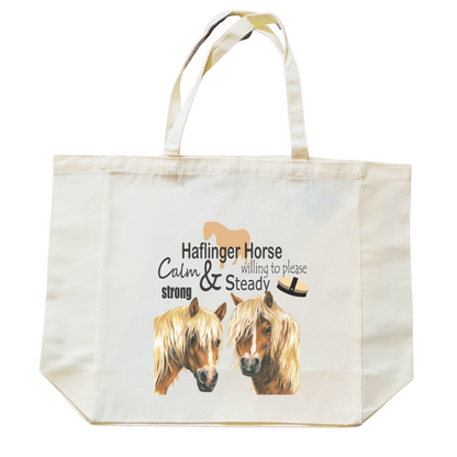 Cotton shopping bag with print - Haflingers
