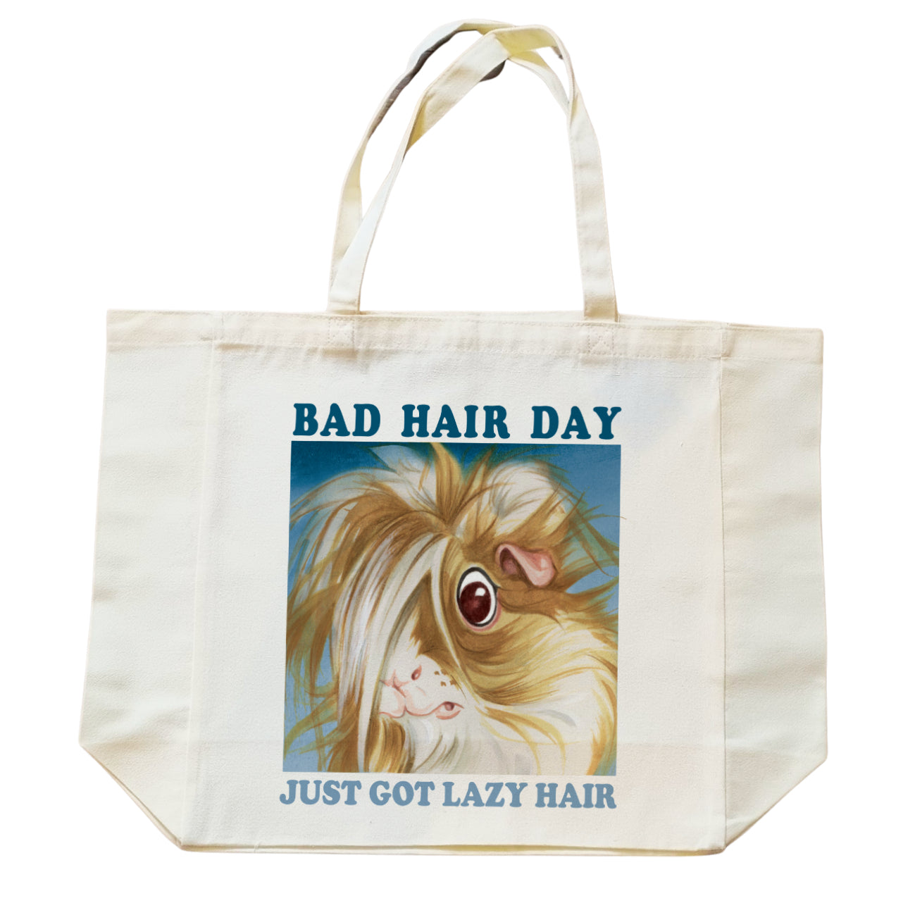 Einkaufstasche aus Baumwolle mit Aufdruck – Bad Hair Day – Cavey