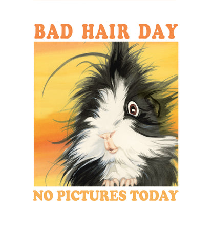 Katoenen winkelshopper met bedrukking - Bad Hair Day -  Cavey - Cavia