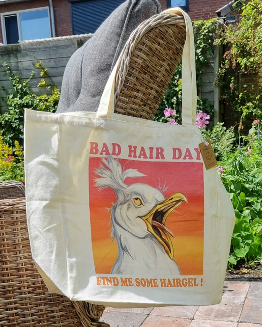 Cotton shopping bag with print - Seagull
