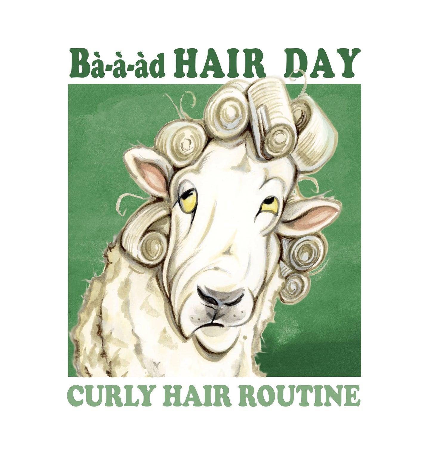 Katoenen winkelshopper met bedrukking - Bad Hair Day - Sheep