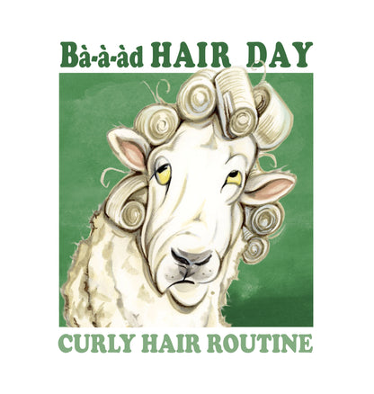 Katoenen winkelshopper met bedrukking - Bad Hair Day - Sheep