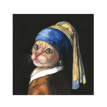 Einkaufstasche aus Baumwolle mit Aufdruck – Katze schaut sich um