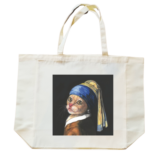 Katoenen winkel/bigshopper - Parelmeisje