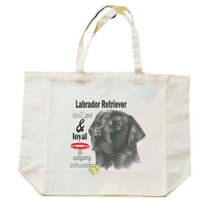 Katoenen winkel/bigshopper - Zwarte Labrador Retriever