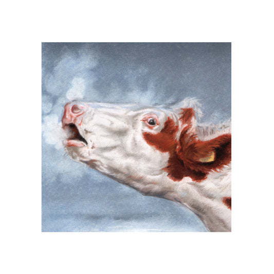 Katoenen winkel/bigshopper - Koe met blauwe lucht