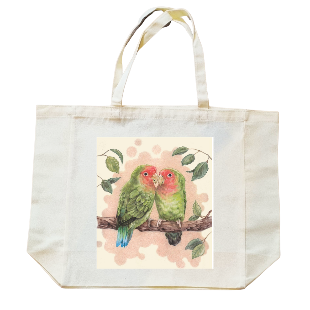 Katoenen winkel/bigshopper - Agapornis