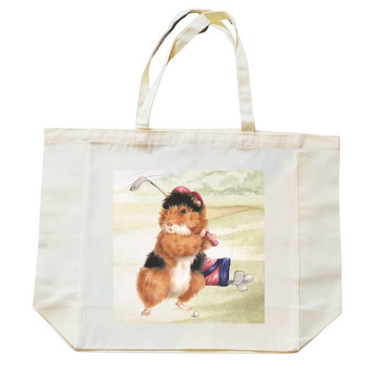 Cotton shopping bag with print - Cat looking around