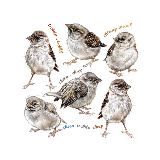 Cotton shopping bag with print - Cat looking around