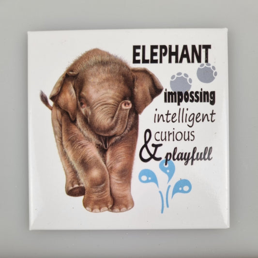 Koelkastmagneet - Olifant met tekst
