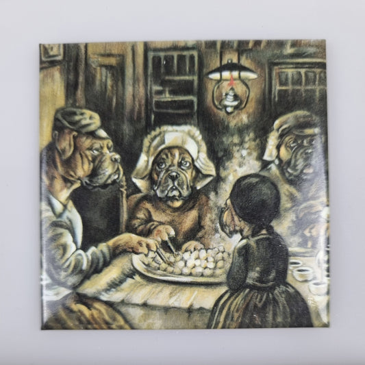 Koelkastmagneet - De aardappeleters