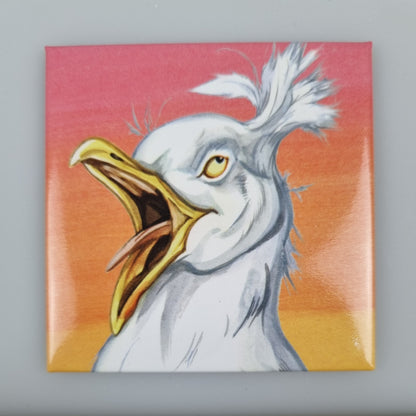 Koelkastmagneet - Zilvermeeuw