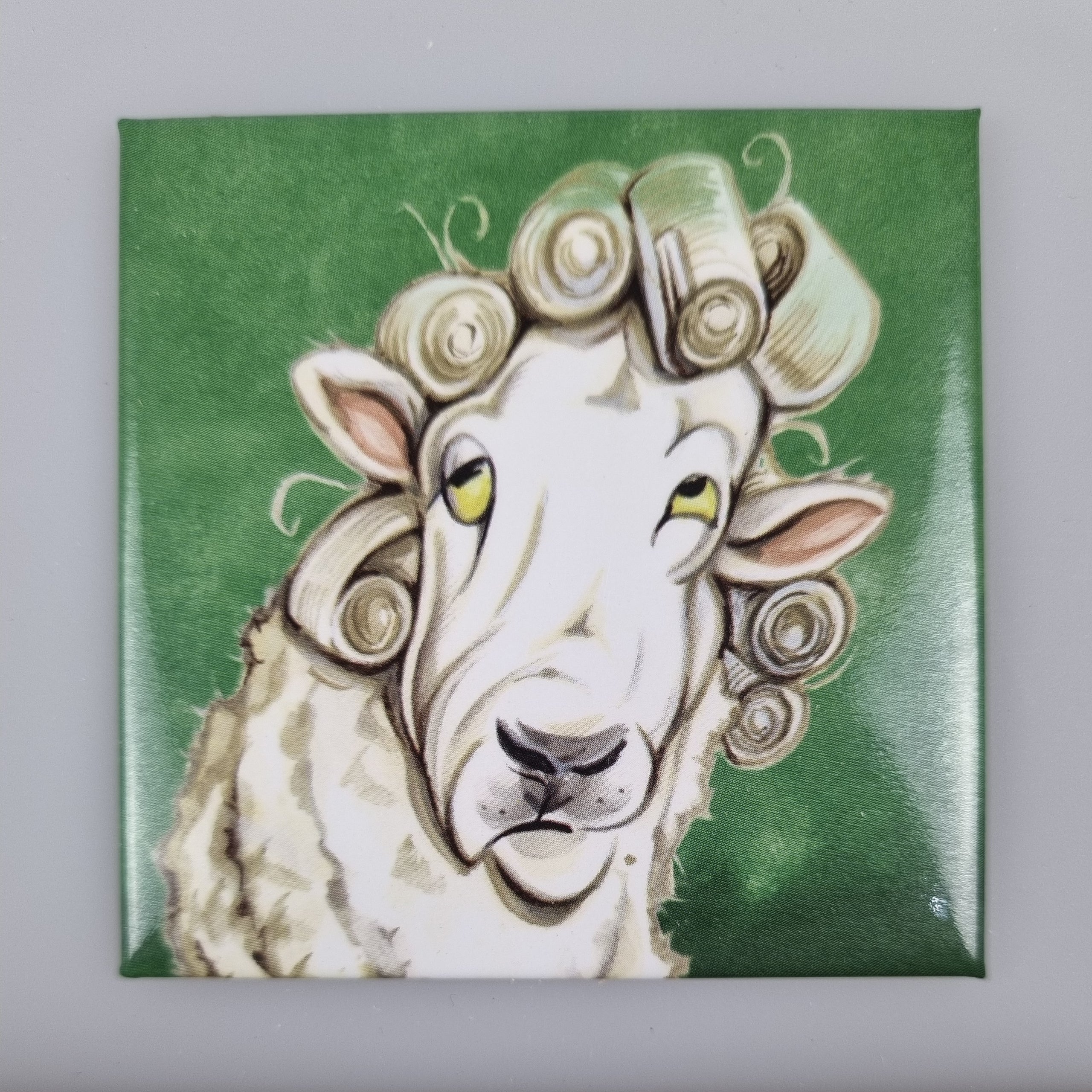 Koelkastmagneet - Bad Hair Day - Schaap