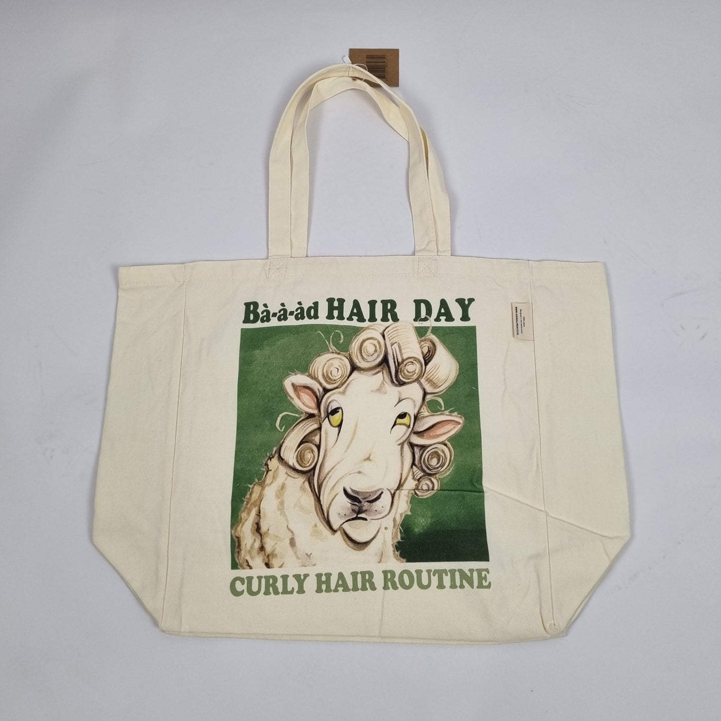 Katoenen winkelshopper met bedrukking - Bad Hair Day - Sheep