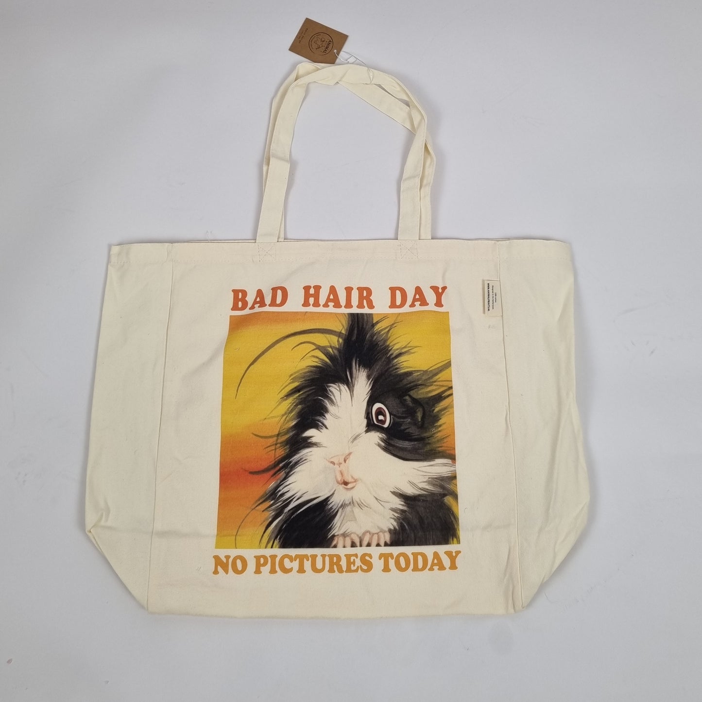 Katoenen winkelshopper met bedrukking - Bad Hair Day -  Cavey - Cavia