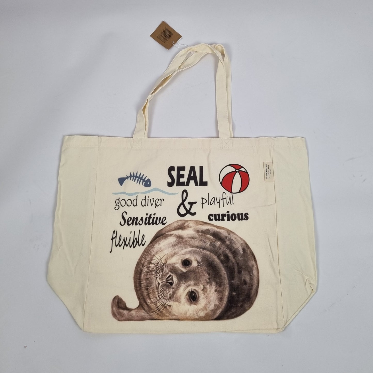 Einkaufstasche aus Baumwolle mit Aufdruck - Seal