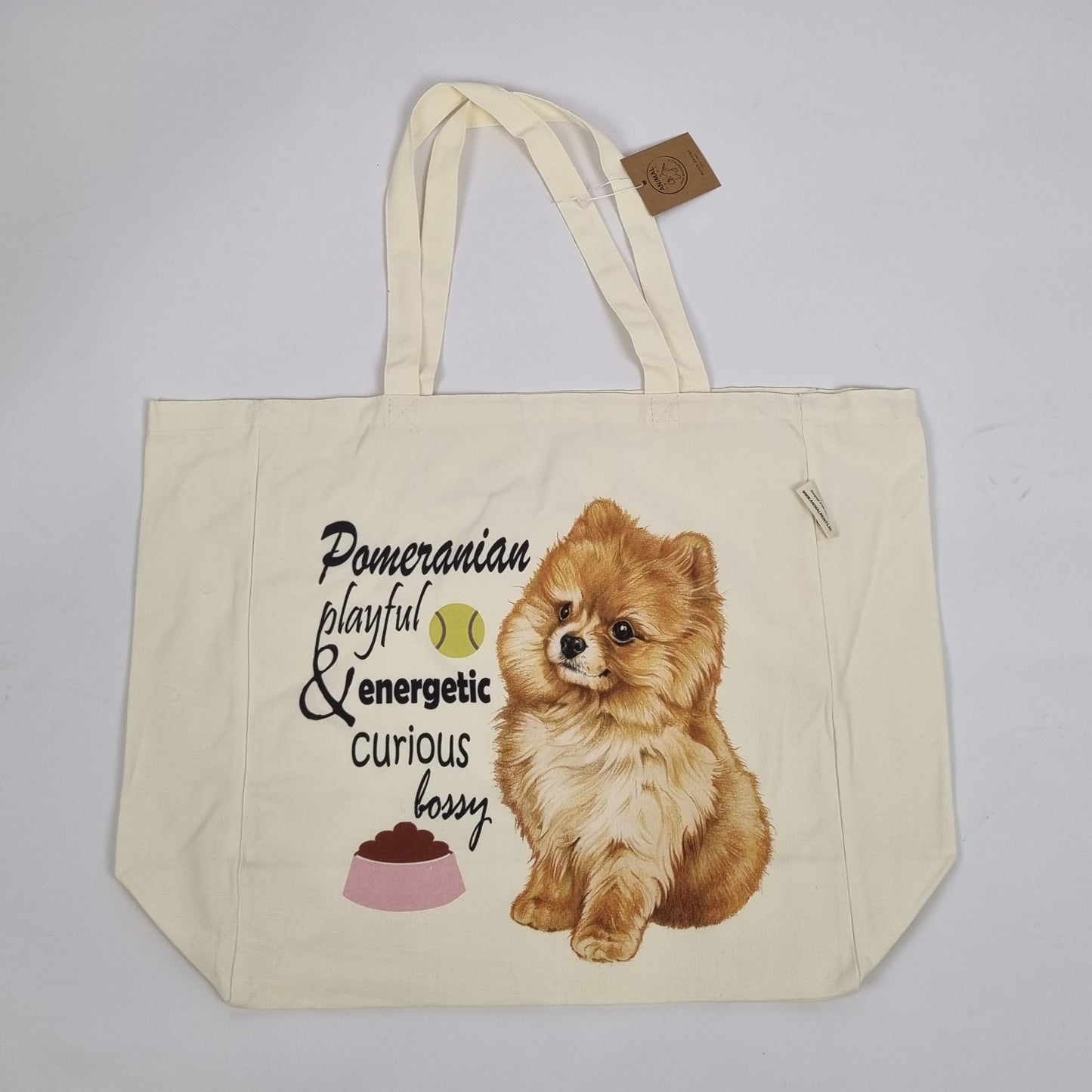 Katoenen winkelshopper met bedrukking - Pomeriaan