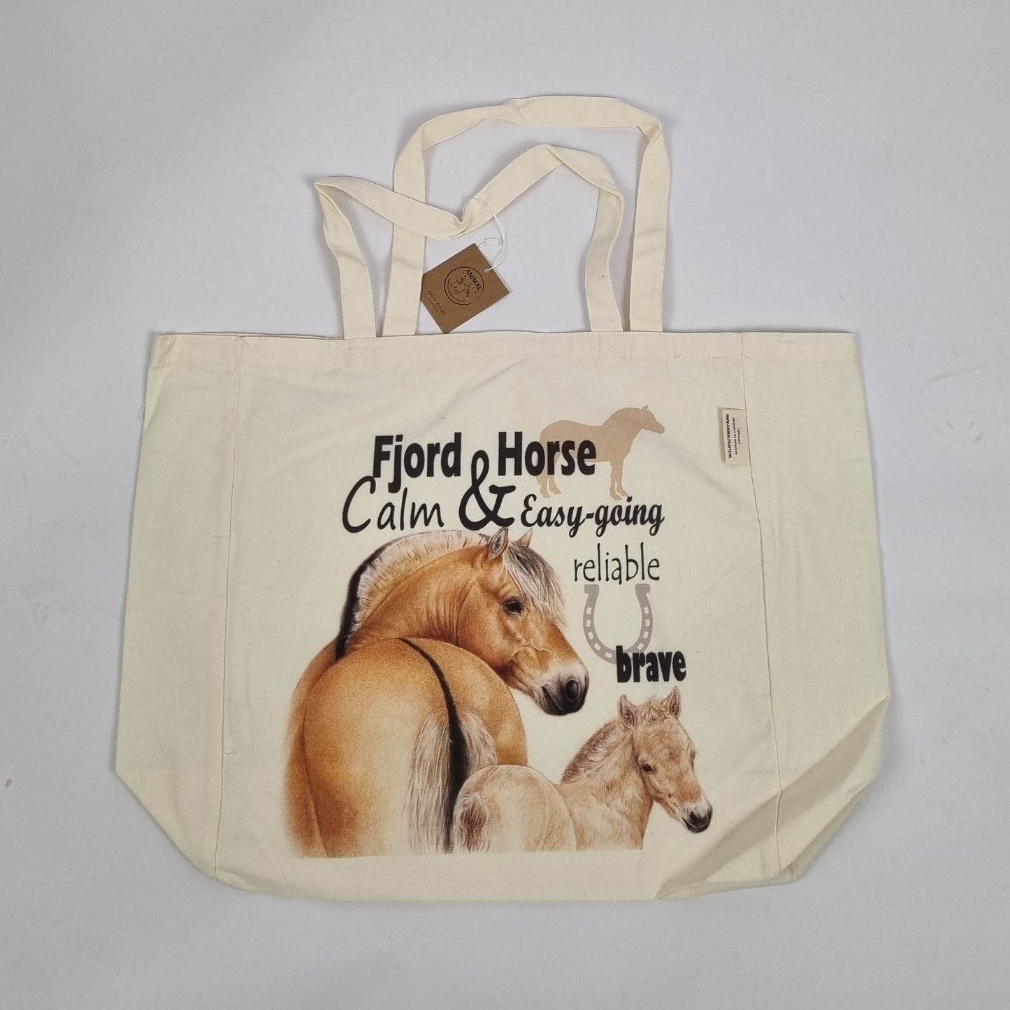 Katoenen winkelshopper met bedrukking - Fjordenpaard