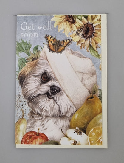 Staande klapkaart thema - Get well soon