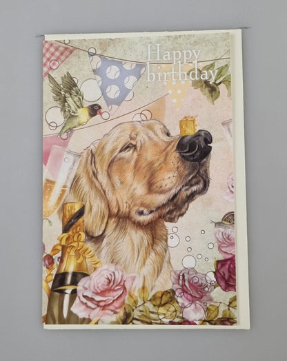 Staande klapkaart thema - Happy Birthday - Dog