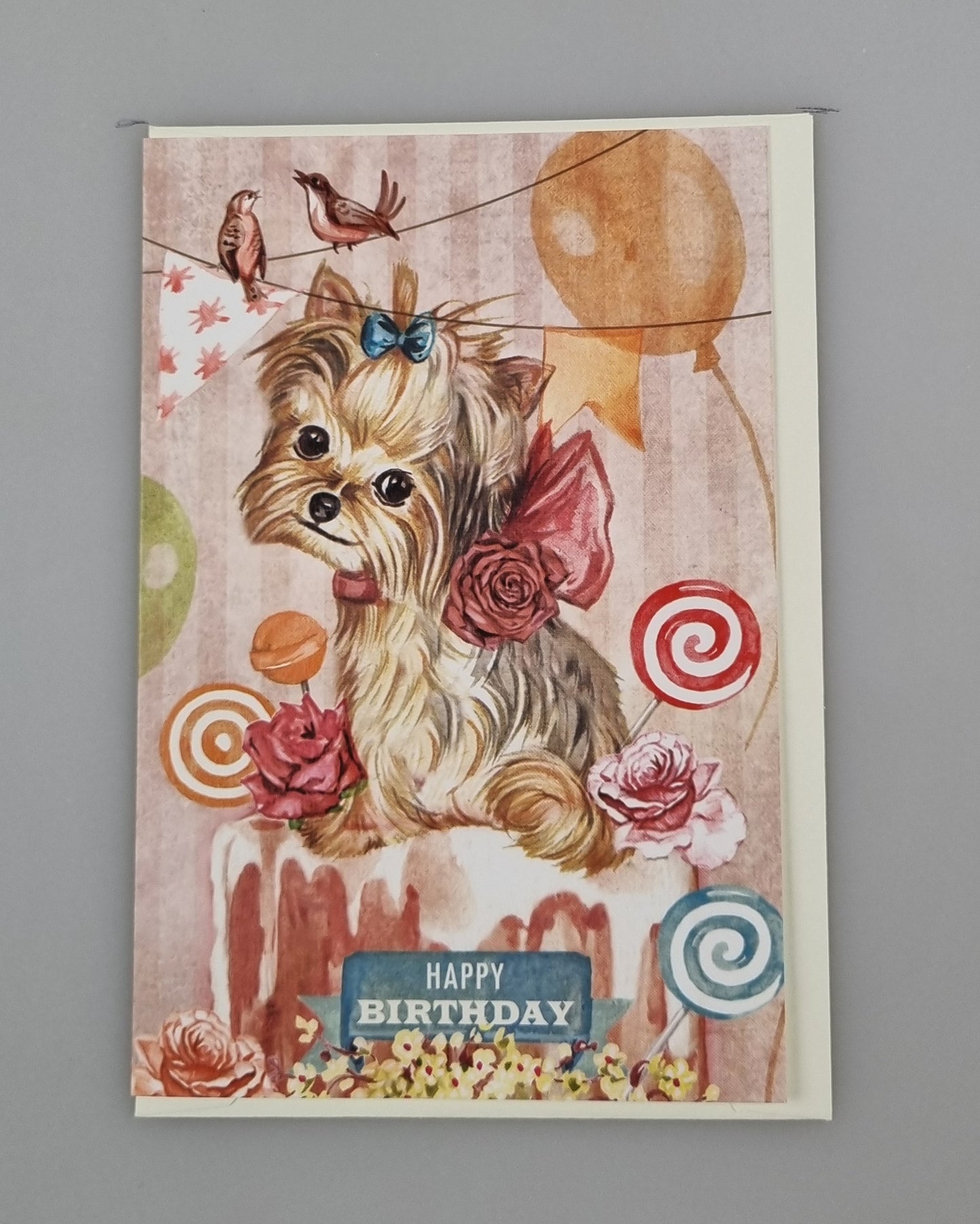 Staande klapkaart thema - Happy Birthday -