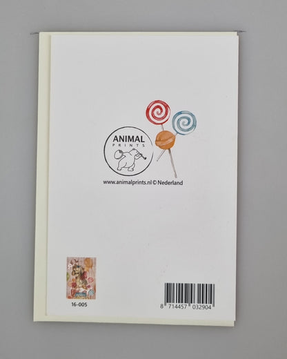 Staande klapkaart thema - Happy Birthday -