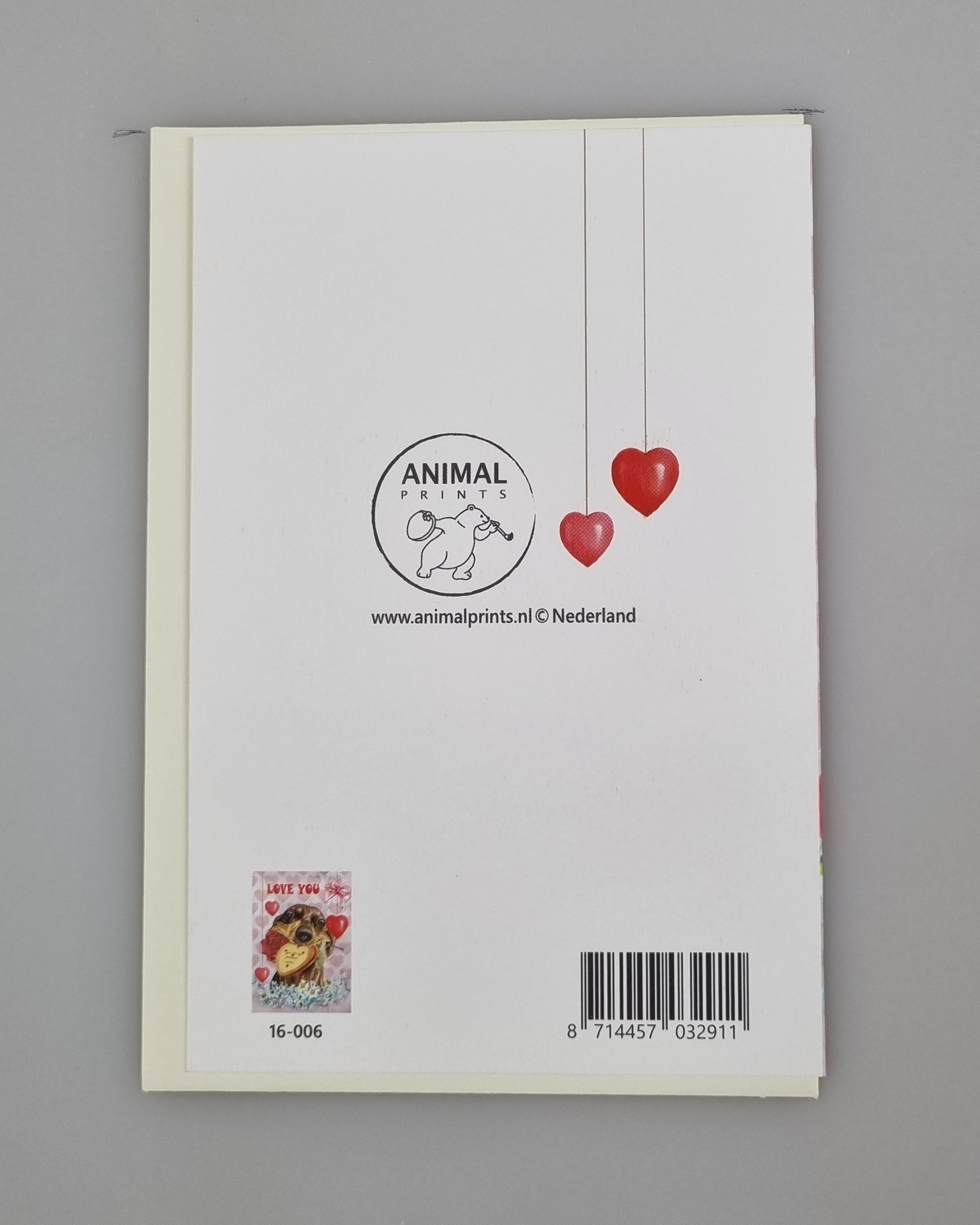 Staande klapkaart thema - Love You