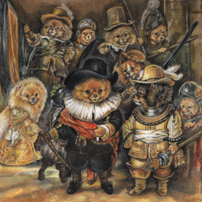 Set van 4 onderzetters - Bekende Meesters