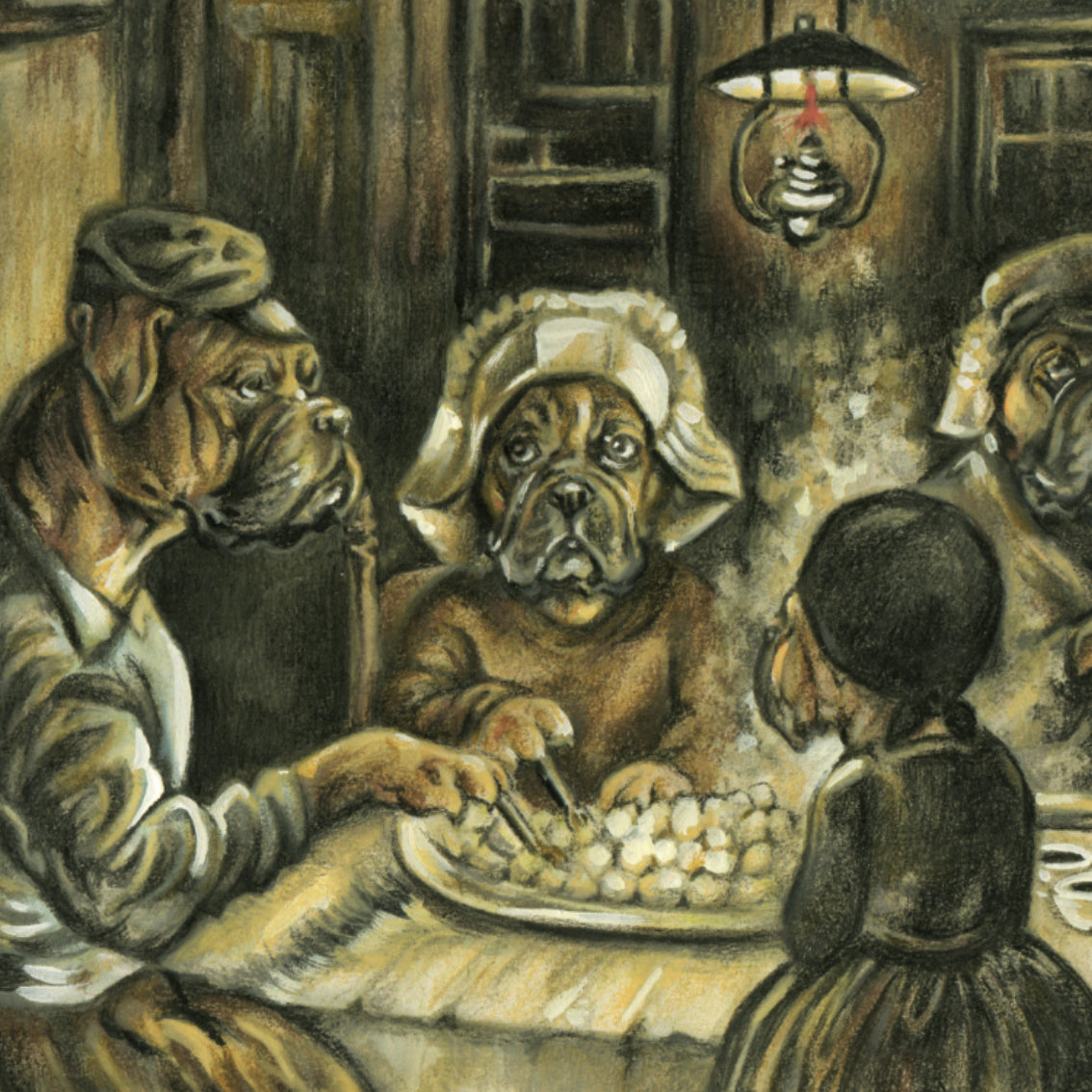 Set van 4 onderzetters - Bekende Meesters