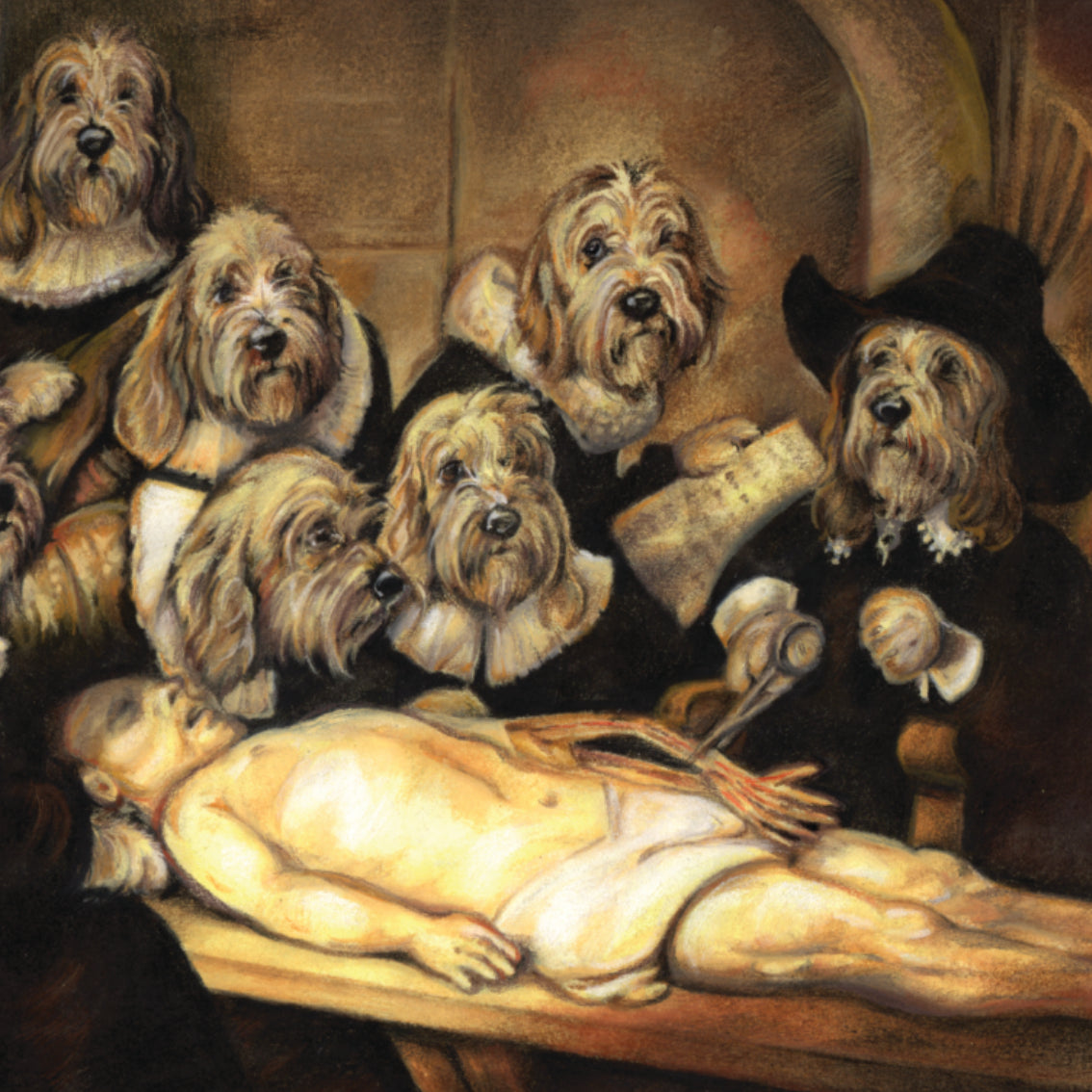 Set van 4 onderzetters - Bekende Meesters