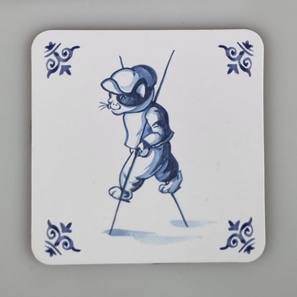 Untersetzer 38-007 - Katzen Delfter Blau